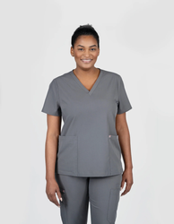 Image of Amor Scrubs - Iris Five-Pocket Women's Scrub Top