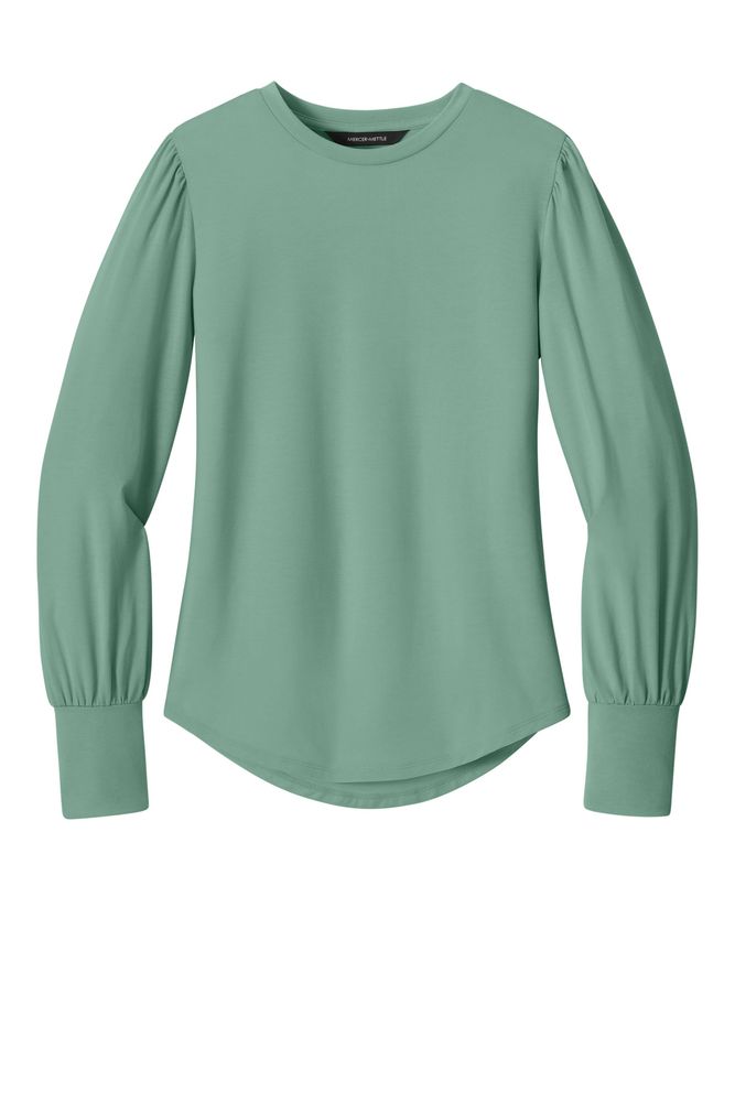 Mercer+Mettle Women's Stretch Jersey Long Sleeve Blouson Top primary image