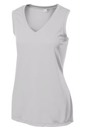 Image of Sport-Tek Women's Sleeveless PosiCharge Competitor V-Neck Tee