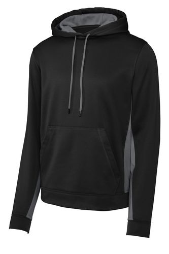 Sport-Tek Sport-Wick Fleece Colorblock Hooded Pullover image thumbnail