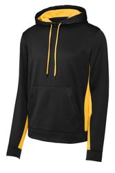 Image of Sport-Tek Sport-Wick Fleece Colorblock Hooded Pullover