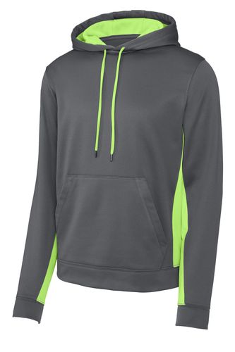 Sport-Tek Sport-Wick Fleece Colorblock Hooded Pullover image thumbnail