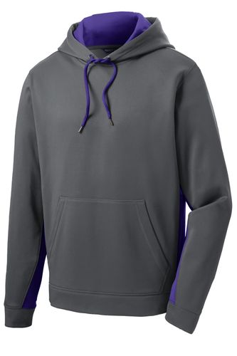 Sport-Tek Sport-Wick Fleece Colorblock Hooded Pullover image thumbnail
