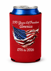 Image of Red Standard Can Koozie – Flag Edition