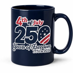 Image of Navy “250 Years of Freedom” Mug
