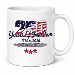 Image of White “250 Years of Freedom” Mug