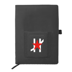 Image of BLACK EASTLAND REFILLABLE JOURNAL WITH PHONE POCKET & STYLUS PEN