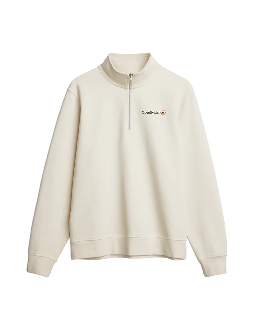 OE Unisex Cream Quarter Zip