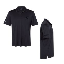 Image of Black - adidas Men's Performance Polo - Tone-on-Tone
