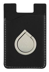 Image of Aluminum Phone Ring And Stand With Phone Wallet
