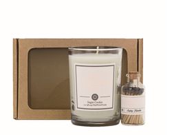 Image of 8 oz. glass tumbler scented candle with 35 matches 