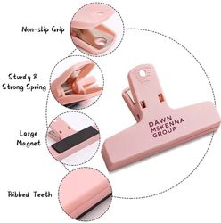 Image of Refrigerator Magnetic Bag Clips with Airtight Seal