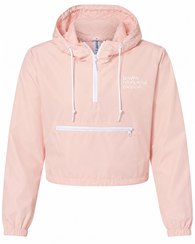 Women's Lightweight Quarter-Zip Pullover Crop Windbreaker image thumbnail