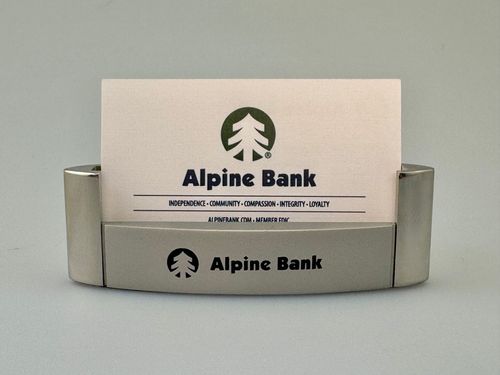 Chrome Zinc Business Card Holder image thumbnail