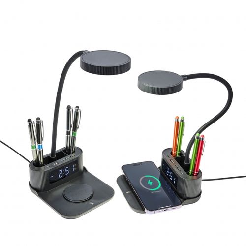 Solantis Wireless Charger Desk Lamp Pen Holder image thumbnail
