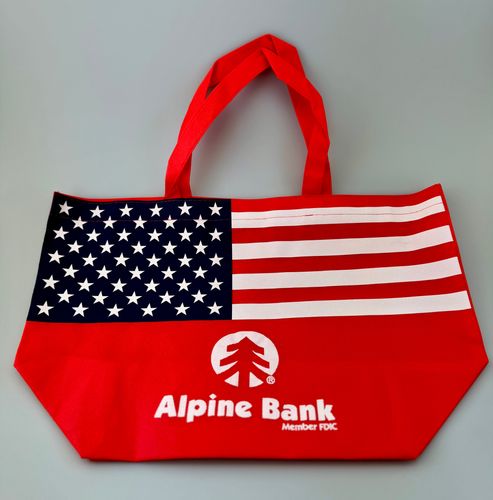 American Flag Non-Woven Tote Bag image thumbnail