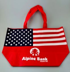 Image of American Flag Non-Woven Tote Bag