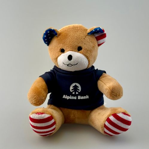 6" Patriotic Bear with BLUE T-Shirt image thumbnail