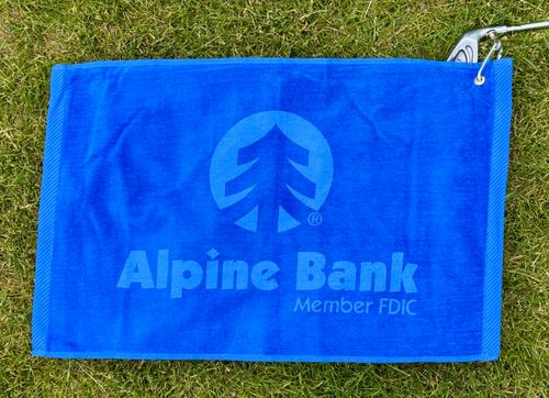 Turkish Signature Midweight Golf Towel with Magnet Blue image thumbnail