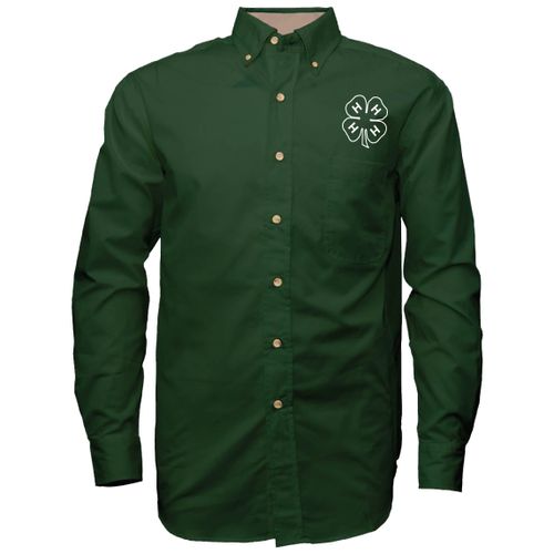 Youth 4-H Dark Green Easy Care Shirt • S-XL image thumbnail