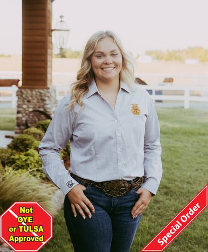 Ladies' Gingham Shirt - Grey/White • S-3XL image thumbnail