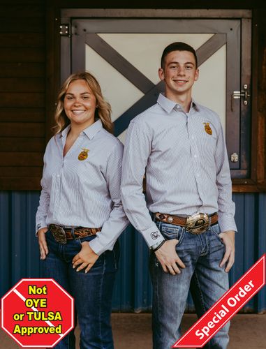 Ladies' Gingham Shirt - Grey/White • S-3XL image thumbnail