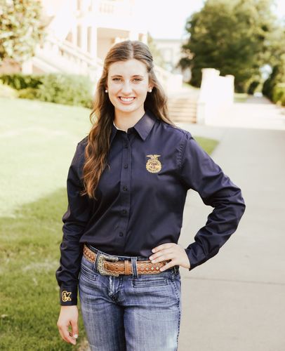 Ladies' Easy Care Navy Shirt • XS-4XL image thumbnail