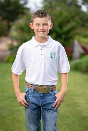 Youth 4-H Classic White Polo • XS-XL image thumbnail