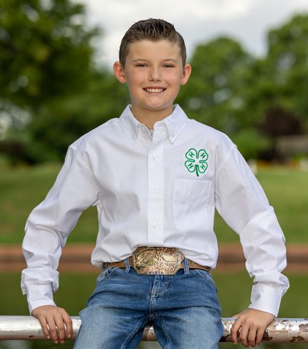 4-H Youth Long Sleeve Oxford Shirt • White • Y4-20 image thumbnail