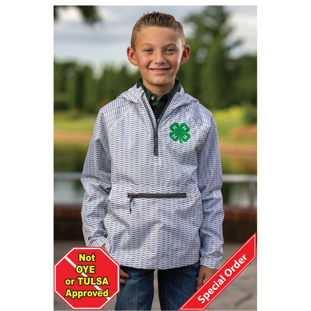 Youth 4-H Packable Pullover - White • YS-XL primary image