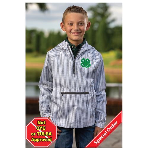 Youth 4-H Packable Pullover - White • YS-XL image thumbnail