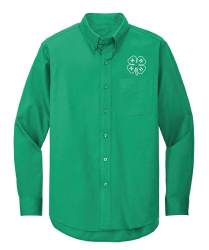 Men's 4-H Easy Care Green Shirt • XS-3XL image thumbnail