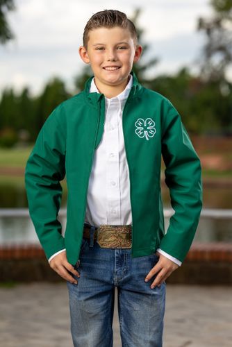 Youth 4-H Soft Shell Green Jacket • S-XL image thumbnail