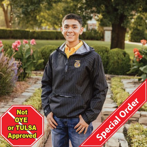 Adult FFA Packable Pullover - Black • S-4XL image thumbnail