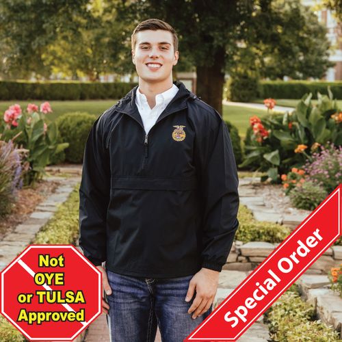 Champion Hooded Qtr Zip Jacket - Black • S-3XL image thumbnail