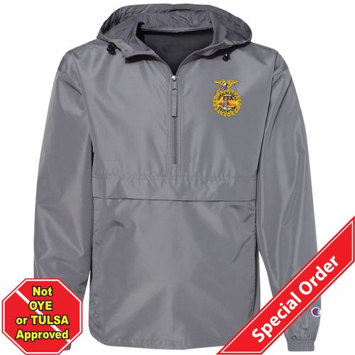 Champion Hooded Qtr Zip Jacket - Graphite • S-3XL image thumbnail