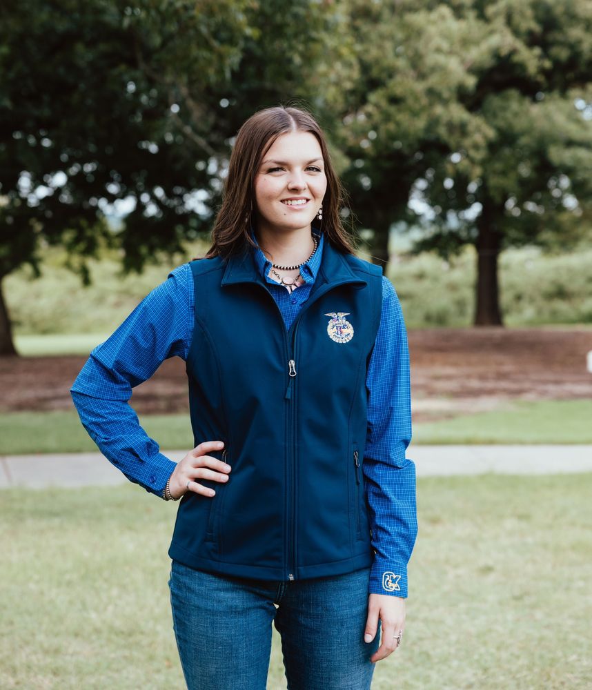 Ladies' Navy Soft Shell Vest • XS-3XL primary image