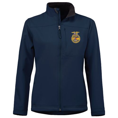 CLOSEOUT Ladies' Navy Soft Shell Jacket • L-3XL image thumbnail