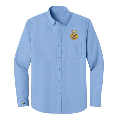 NEW Men's FFA Nailhead Shirt - Light Blue • XS-4XL image thumbnail