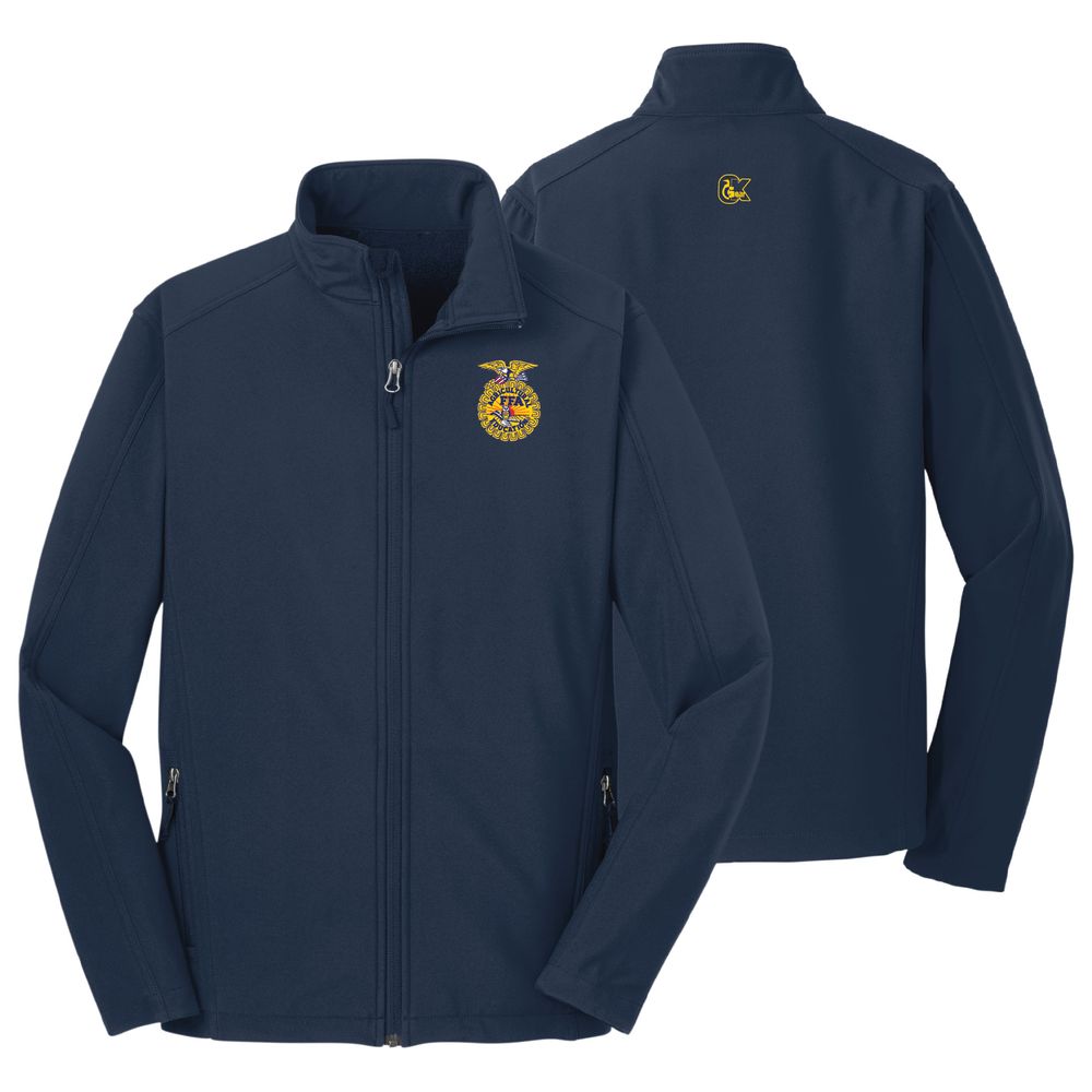 Men's Navy Basic Soft Shell Jacket • XS-4XL primary image