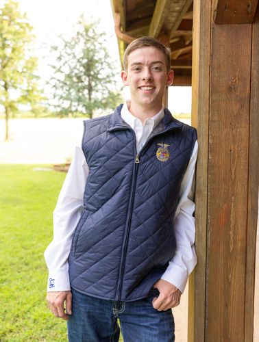 Men's Navy Diamond Quilt Vest • S-2XL image thumbnail