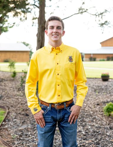 Men's Easy Blend Twill Gold Shirt • XS-3XL image thumbnail