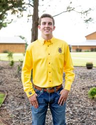 Image of Men's Easy Blend Twill Gold Shirt • XS-3XL