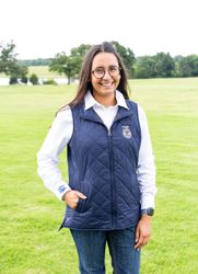 Image of Ladies Navy Diamond Quilt Vest • S-2XL