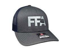 Image of Charcoal/Navy - FFA 6 Panel Trucker Cap
