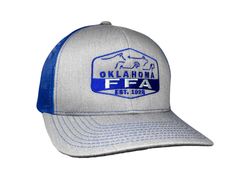 Image of Heather Grey/Royal - FFA 6 Panel Trucker Cap