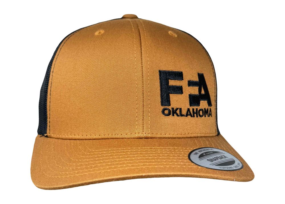 Carmel/Black - FFA 6 Panel Trucker Cap primary image