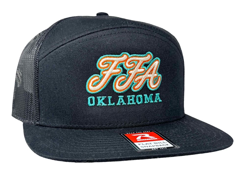 Black - FFA 7 Panel Trucker Cap primary image