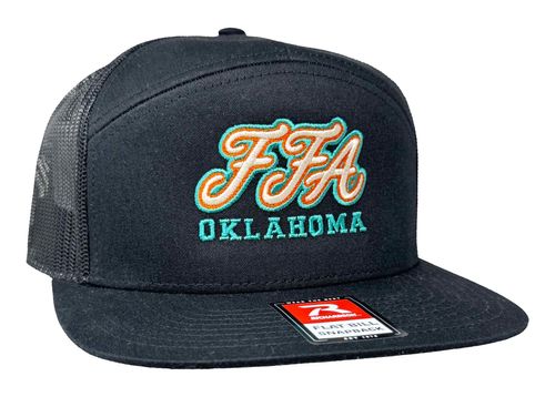 Black - FFA 7 Panel Trucker Cap image thumbnail