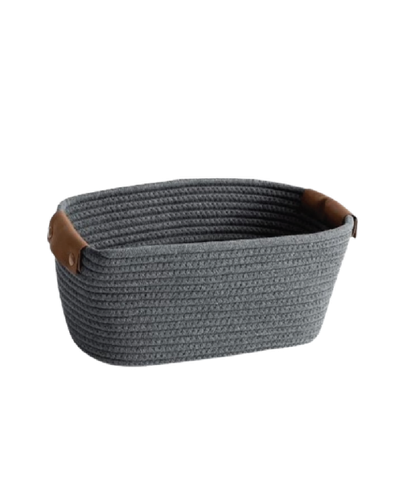 Image of Grey Basket with Handles